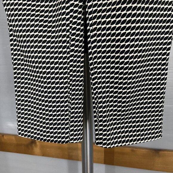 Banana Republic Hampton Black White Geometric Print Crop Ankle Trouser Pant Sz 4 - Picture 6 of 14